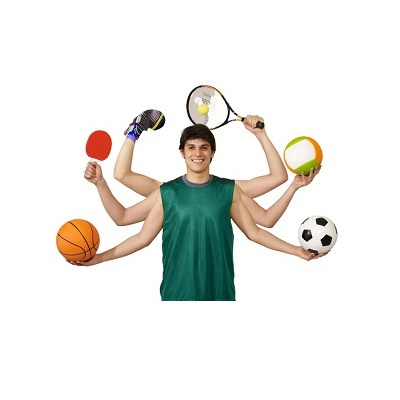 homme avec multi bras reprénsentant le multisport heureux, en gestion facile grâce à Trickymatch